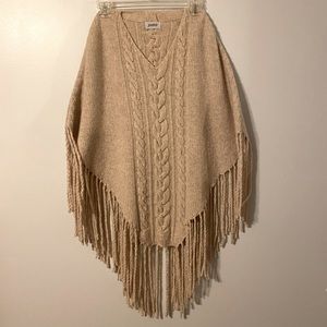 Winter shawl, wool and cashmere blend